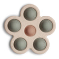 mushie Flower Press Toy (Rose/Blush/Shifting Sand)