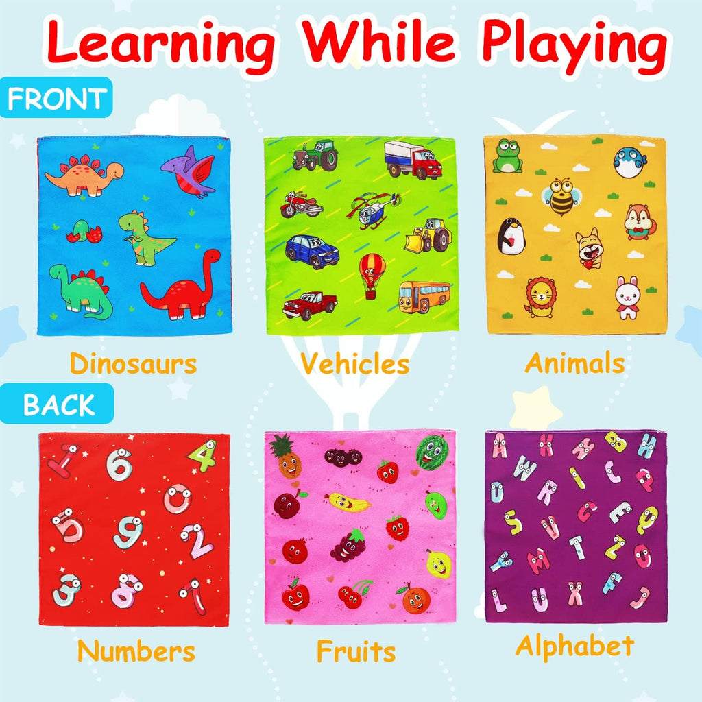 Thremhoo Baby Toys 3 4 5 6 7 8 9 12 Month Old Montessori Tissue Box Toys for Babies Infants 0-6 6-12 Months Sensory Educational Crinkle Toy Developmental Gift for 1 2 Year Old Boys Girls Toddlers