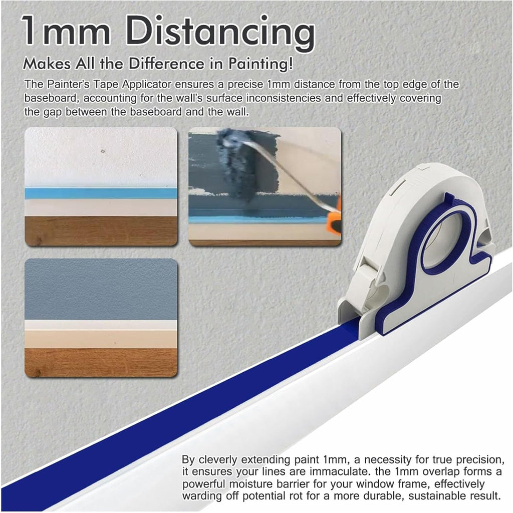 Tape Applicator, Masking Master Tape Dispenser with Scraper, Masking Paint Tape Applicator Set for Painting Trim, Wall and Floor Painting