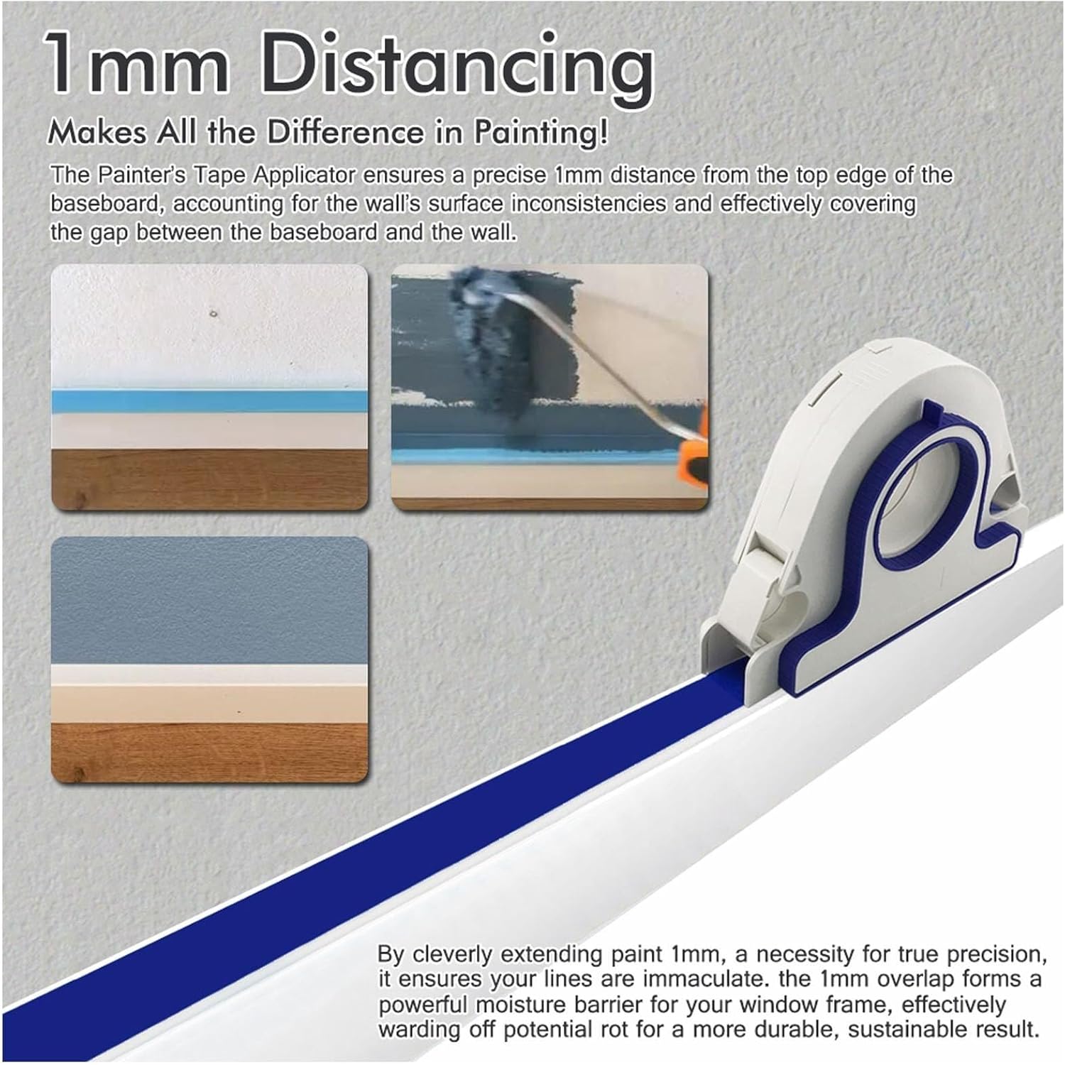 Tape Applicator, Masking Master Tape Dispenser with Scraper, Masking Paint Tape Applicator Set for Painting Trim, Wall and Floor Painting